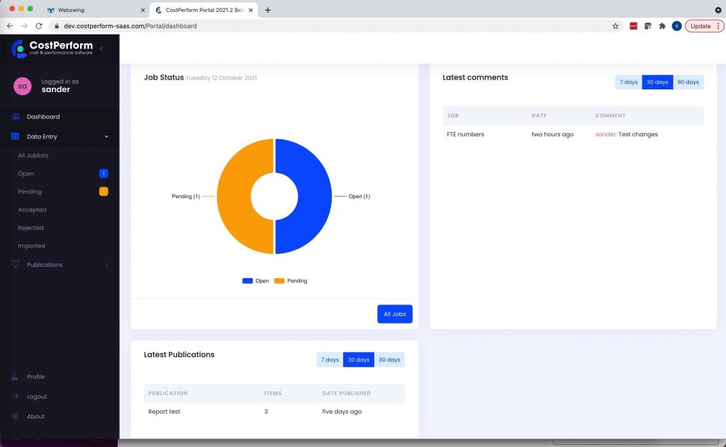 CostPerform 2021.2 - Jobs